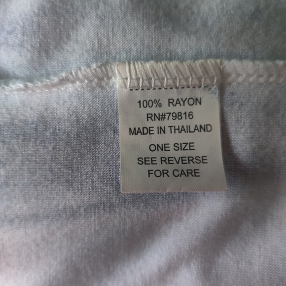 NWT- Blouse / Tunic Blue & White - Carmen Chirino - Sz OZ - Picture 9 of 9